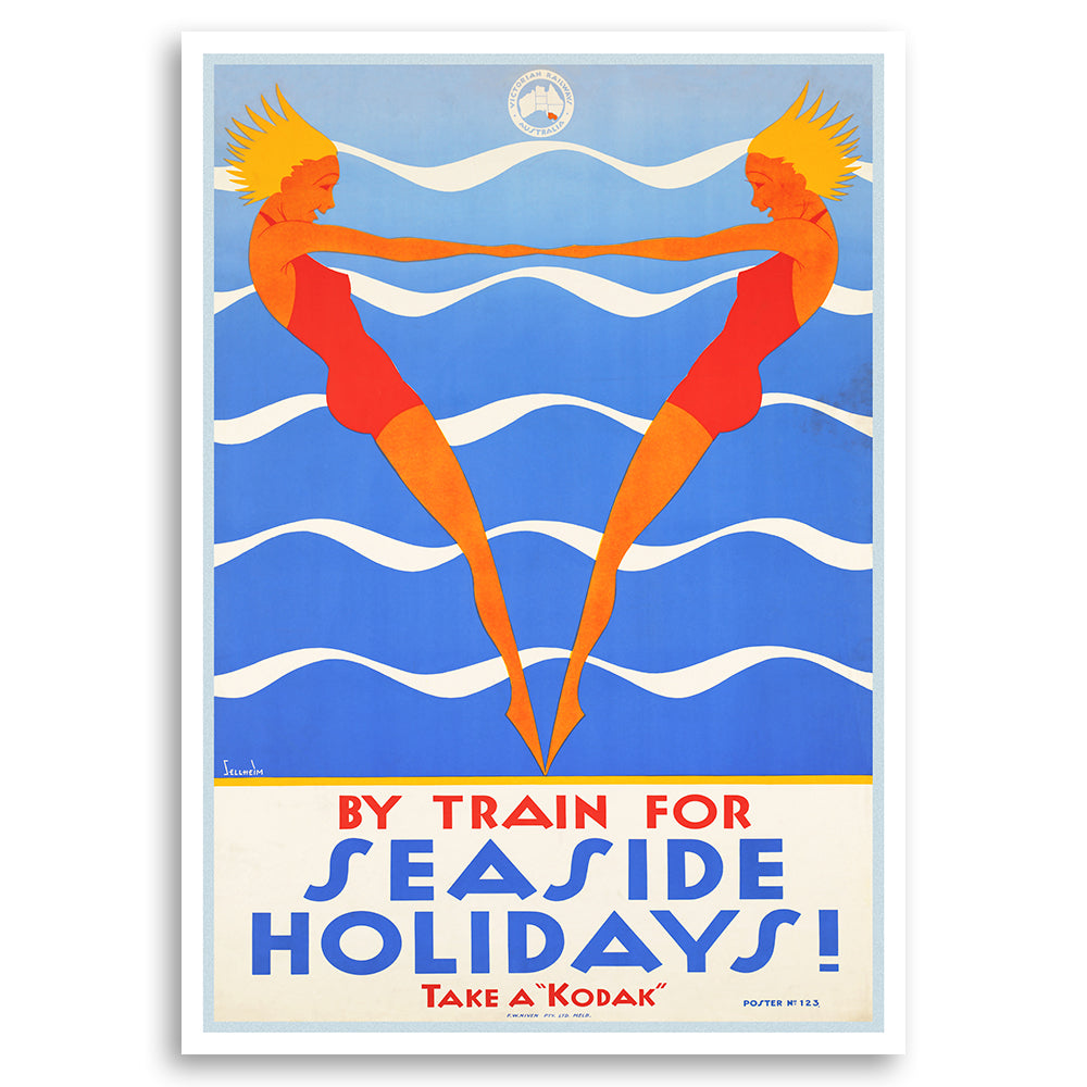 By Train for Seaside Holidays - Take a Kodak - Victorian Railways