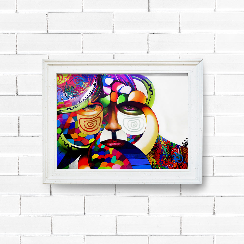 Coloured Face Poster