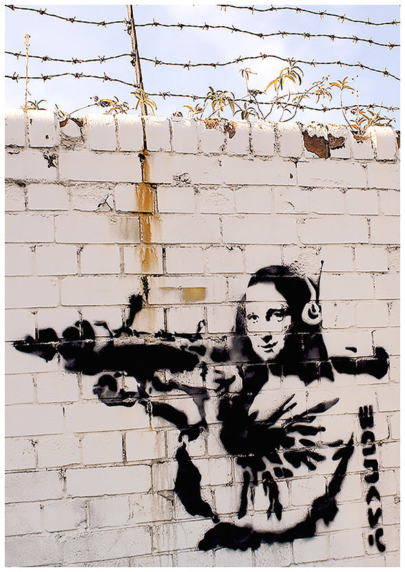 Mona Lisa Bazooka Banksy London Poster