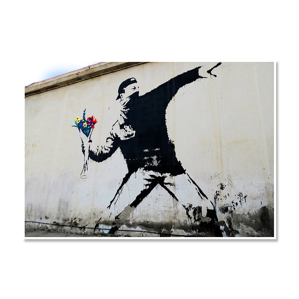 Banksy Flower Thrower Poster