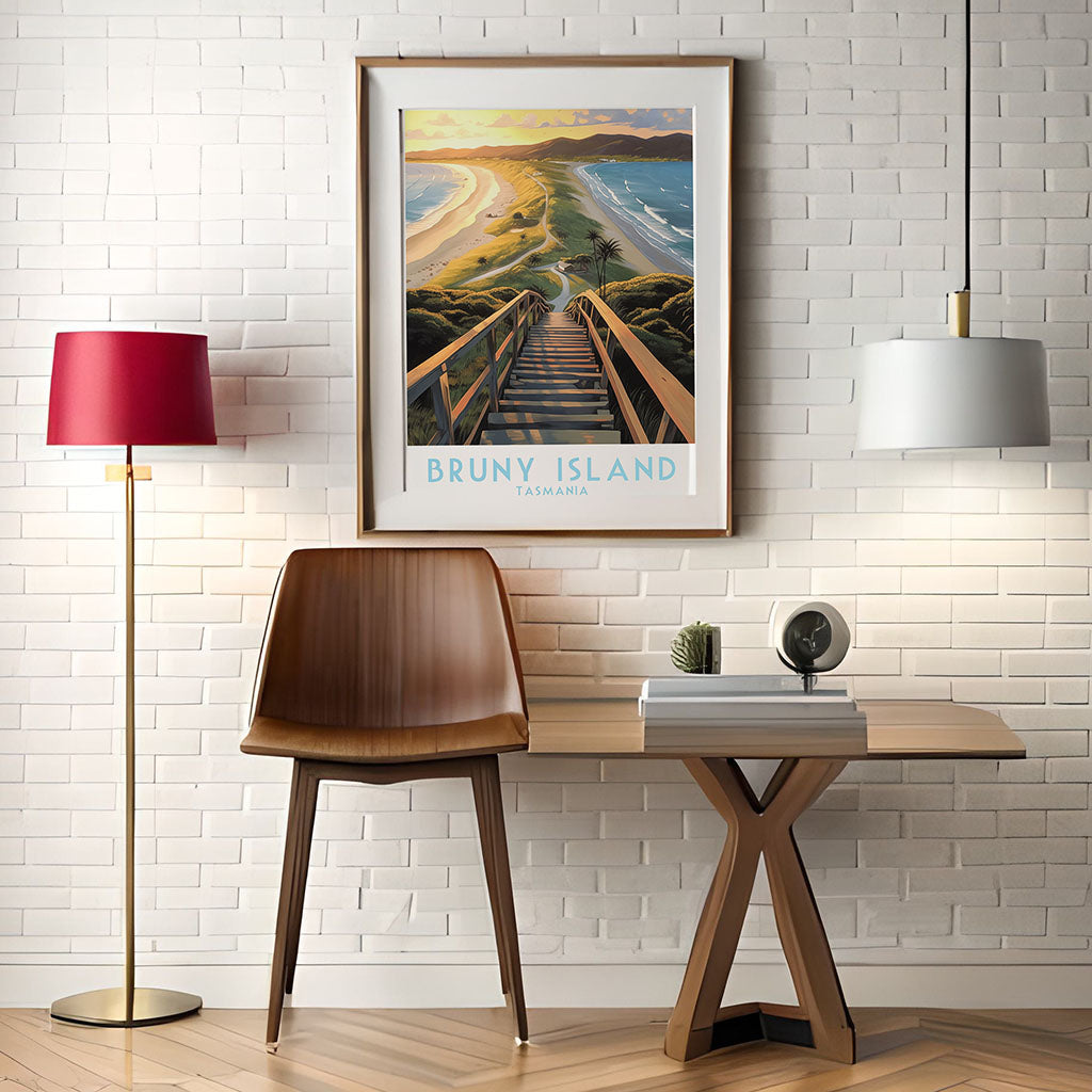 Bruny Island Tasmania Modern Travel Poster