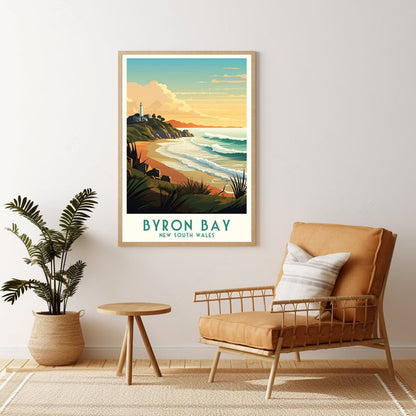 Byron Bay NSW Modern Travel Poster