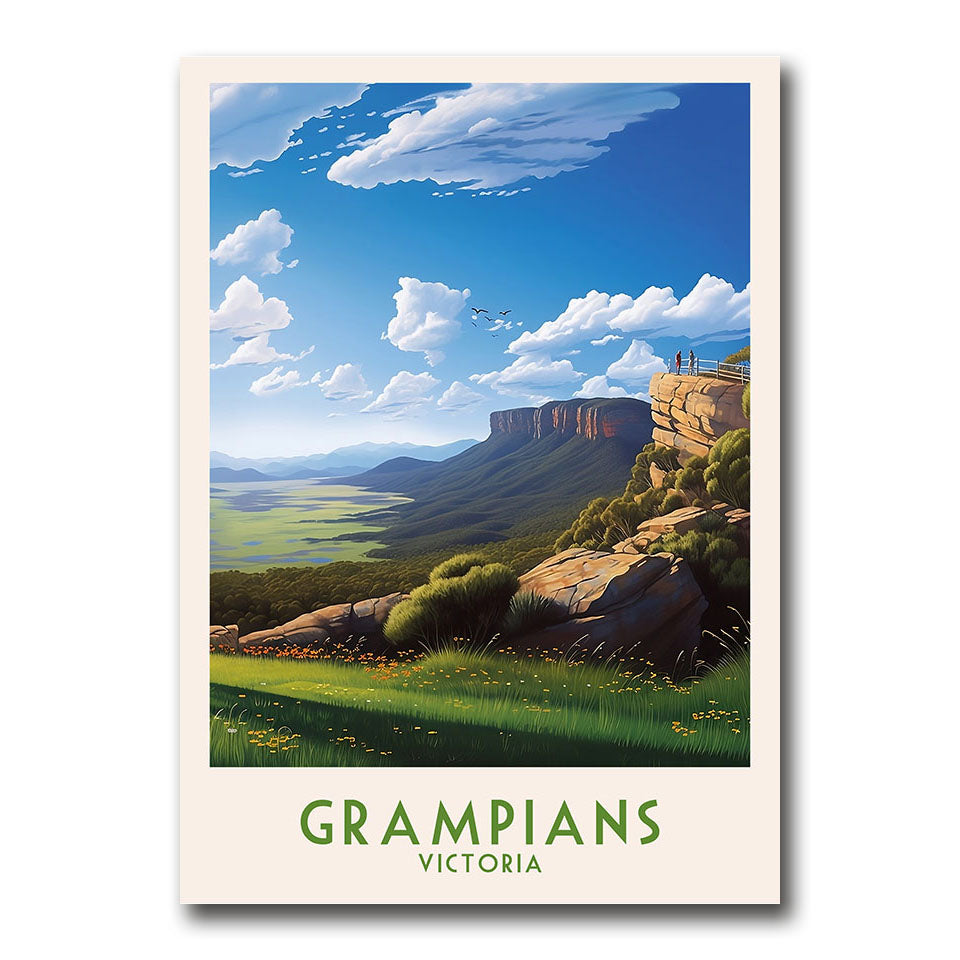 Grampians Victoria Modern Travel Poster