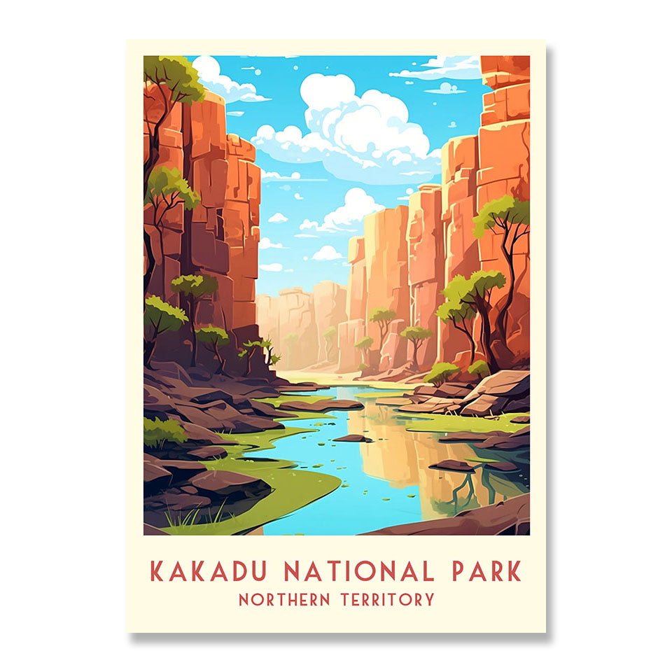 Kakadu National Park Modern Travel Poster