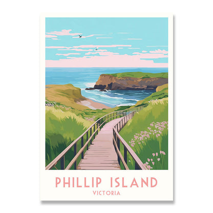 Phillip Island Victoria Modern Travel Poster