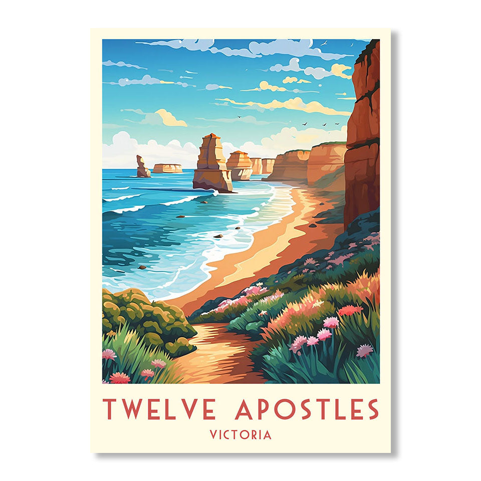 12 Apostles Victoria Modern Travel Poster