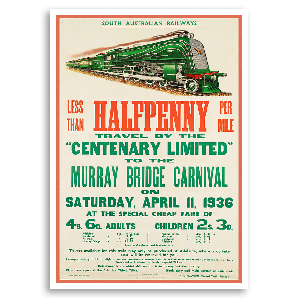 Travel by the Centenary Limited to the Murray Bridge Carnival 1936 - South Australian Railways