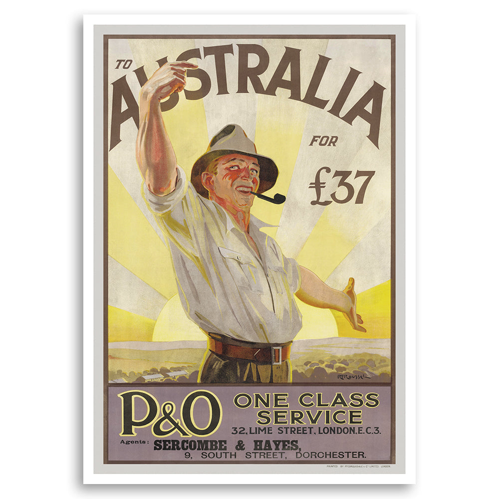 To Australia for 37 Pounds - P&O One Class Service